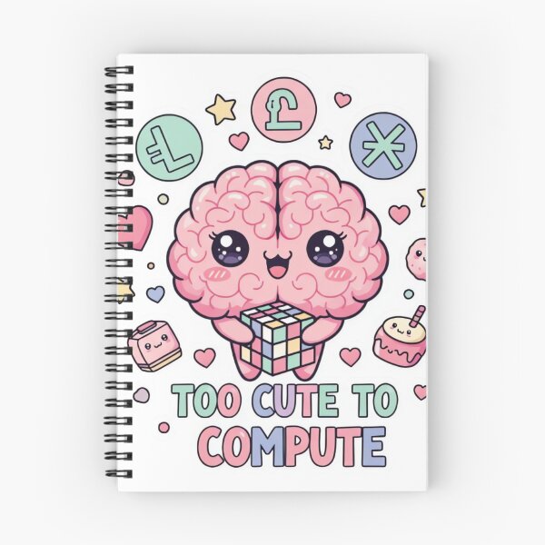 Item preview, Too Cute to Compute – Kawaii Brain Teaser Design designed and sold by ARTReMi.