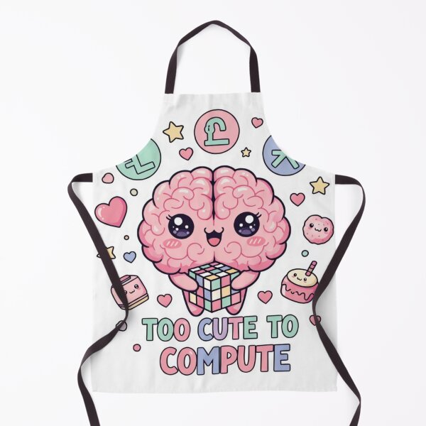 Item preview, Too Cute to Compute – Kawaii Brain Teaser Design designed and sold by ARTReMi.