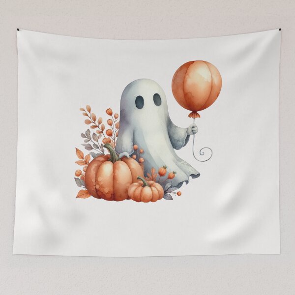 Item preview, Funny Retro Halloween Ghost  designed and sold by cawtoon.