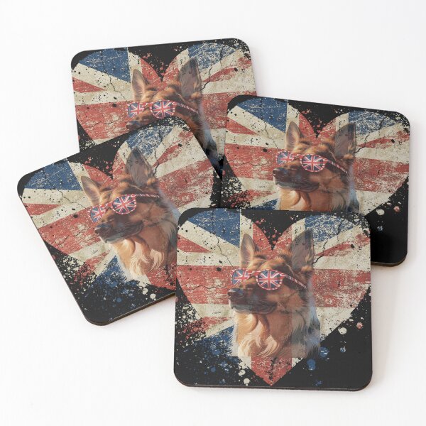 Item preview, Patriotic german shepherd lover UK flag england designed and sold by jackoslimited.