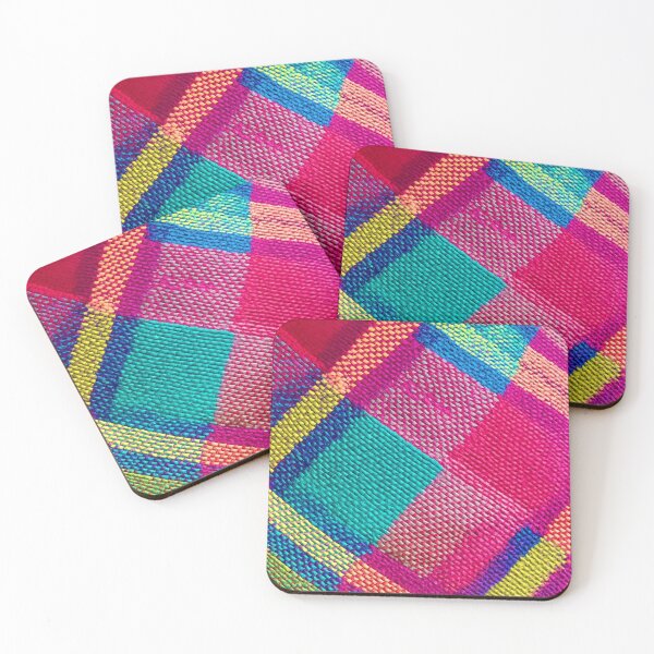 Item preview, Colorful Woven Plaid – Textile Texture Art designed and sold by Myra365Art.