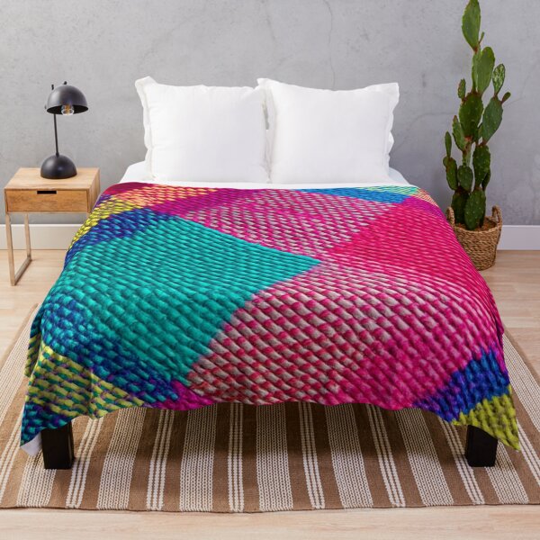 Item preview, Colorful Woven Plaid – Textile Texture Art designed and sold by Myra365Art.