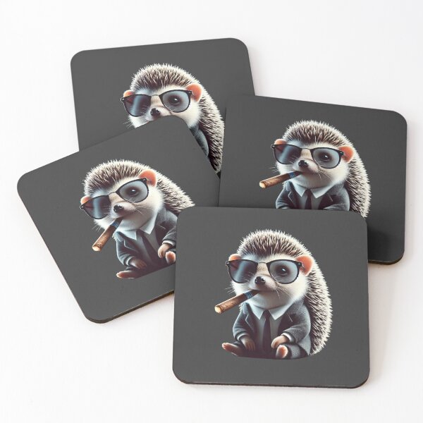 Item preview, Stylish Hedgehog in Suit with Cigar designed and sold by Simon Widhopf.
