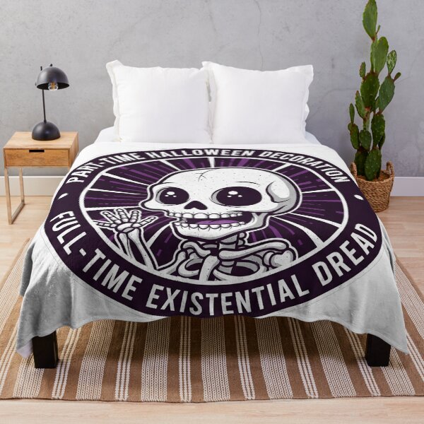 Item preview, Part Time Halloween Decoration Full Time Existential Dread Skeleton designed and sold by Owcomm.