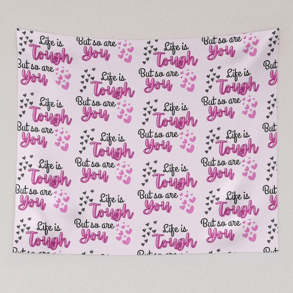 Item preview, Life Is Tough But So Are You – Motivational Quote Design designed and sold by Aesthetic St1ckers.