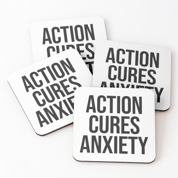 Item preview, Action Cures Anxiety Quote designed and sold by Paigaam.