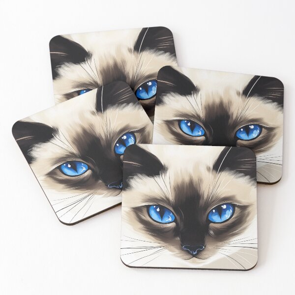 Item preview, Siamese Cat with Blue Eyes designed and sold by PetsArt.