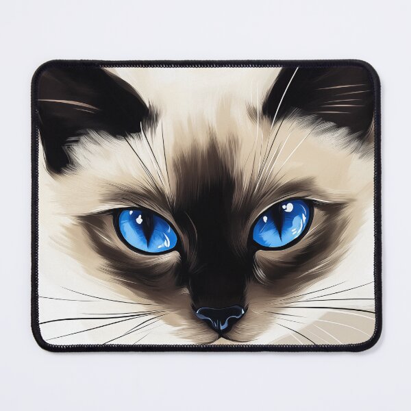 Item preview, Siamese Cat with Blue Eyes designed and sold by PetsArt.
