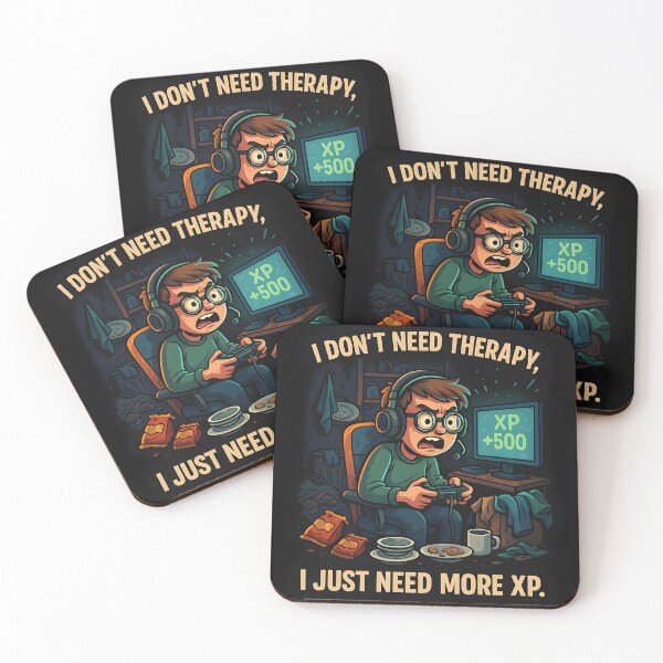 Item preview, I Don’t Need Therapy, I Just Need More XP – Funny Gamer Design designed and sold by Thread Respawn.