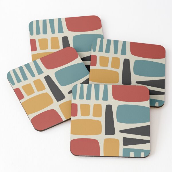 Item preview, Retro Rhythm – Abstract Mid-Century Blocks designed and sold by Angry Swan Designs.