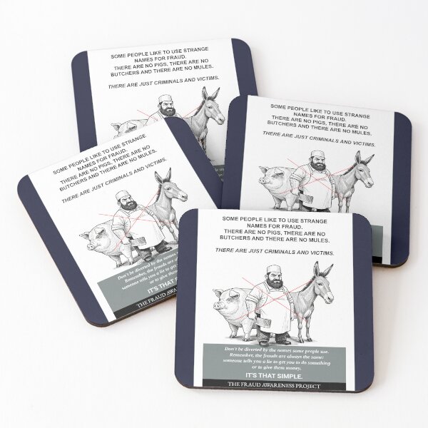 Item preview, There are no pigs, there are no butchers and there are no mules - inspirational poster - The Fraud Awareness Project designed and sold by ProjectLXX.