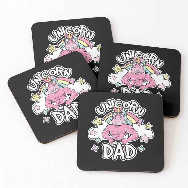 Item preview, Unicorn Dad With Rainbow and Stars designed and sold by BUBLTEES.