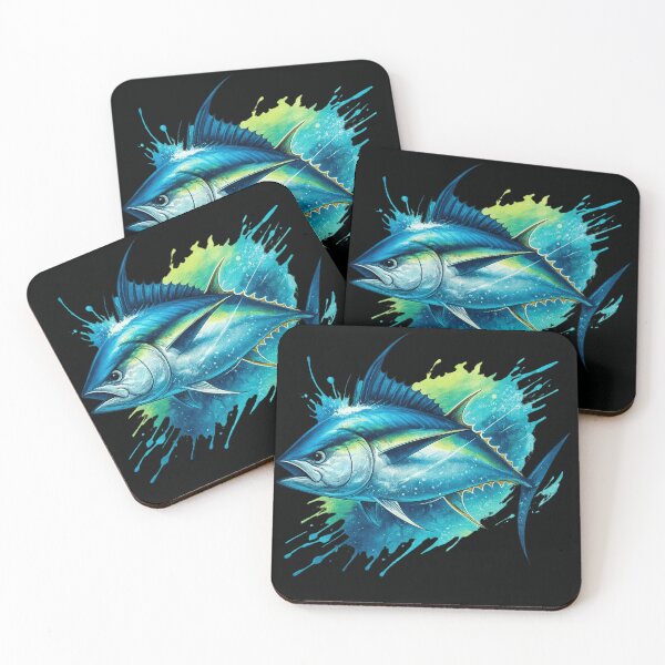 Item preview, Vibrant Tuna Splash Art with Ocean Colors and Fishing Energy designed and sold by haitrieuic96.