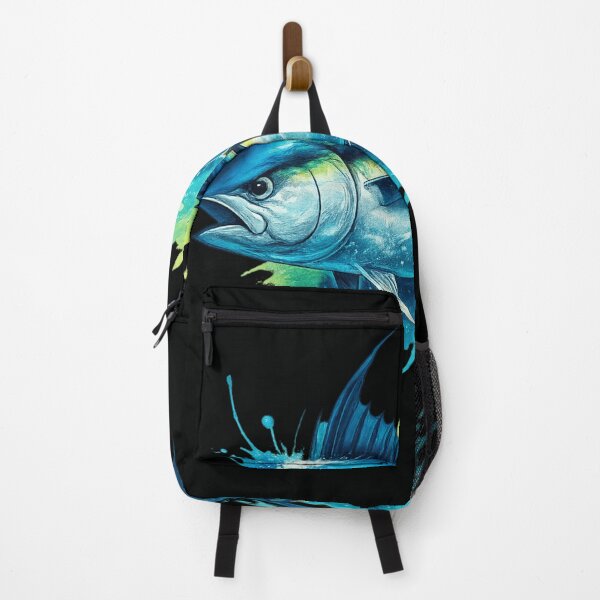 Item preview, Vibrant Tuna Splash Art with Ocean Colors and Fishing Energy designed and sold by haitrieuic96.