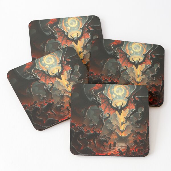 Item preview,  A Hellscape of biblical proportions cool Satanic artwork designed and sold by Vintage Designs +.