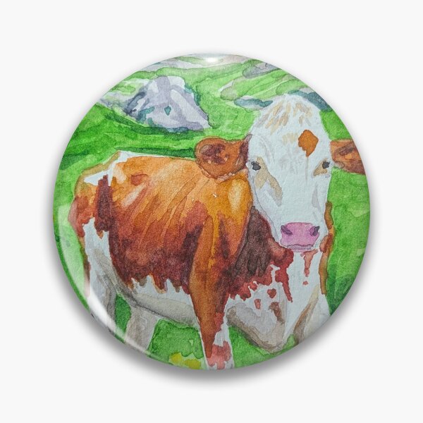 Item preview, Swiss Cow on mountain designed and sold by Jennachaplin.