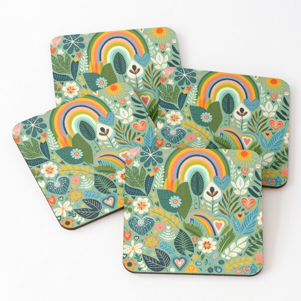 Item preview, Botanical Jungle Leaf Pattern - Scandinavian Folk Art by heidiannemorris © designed and sold by FOLK ART FUSION by heidiannemorris.