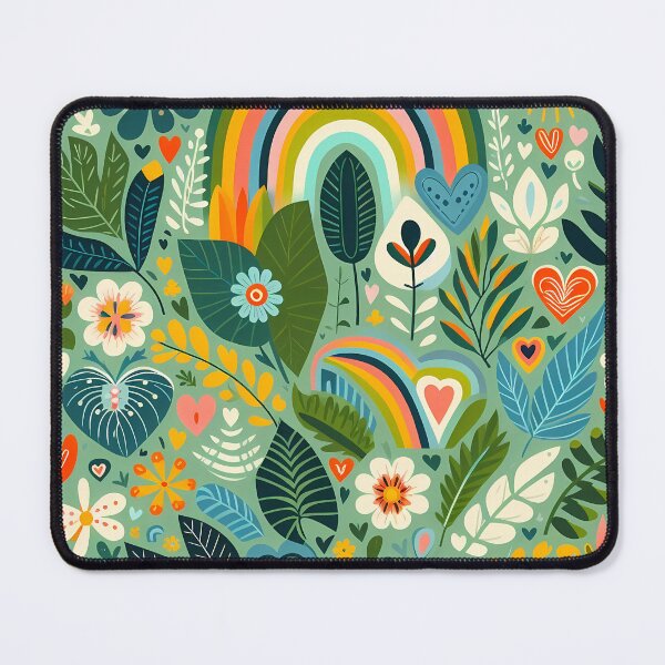 Item preview, Botanical Jungle Leaf Pattern - Scandinavian Folk Art by heidiannemorris © designed and sold by FOLK ART FUSION by heidiannemorris.