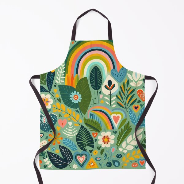 Item preview, Botanical Jungle Leaf Pattern - Scandinavian Folk Art by heidiannemorris © designed and sold by FOLK ART FUSION by heidiannemorris.