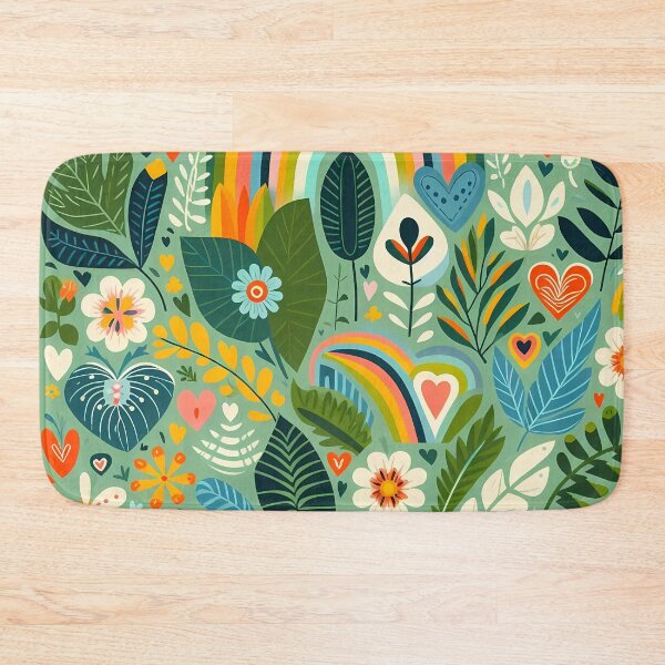 Item preview, Botanical Jungle Leaf Pattern - Scandinavian Folk Art by heidiannemorris © designed and sold by FOLK ART FUSION by heidiannemorris.