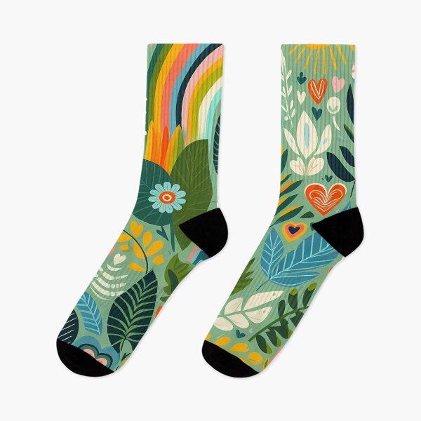 Item preview, Botanical Jungle Leaf Pattern - Scandinavian Folk Art by heidiannemorris © designed and sold by FOLK ART FUSION by heidiannemorris.