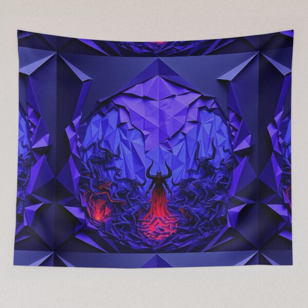 Item preview, A Hellscape of biblical proportions cool Satanic artwork designed and sold by Vintage Designs +.