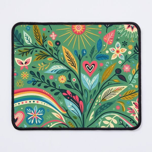 Item preview, Jungle Leaf Lush Botanic Pattern - Scandinavian Folk Art by heidiannemorris © designed and sold by FOLK ART FUSION.