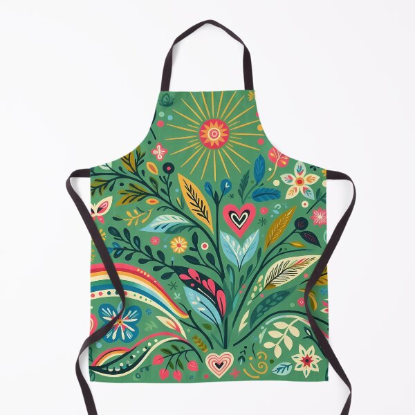 Item preview, Jungle Leaf Lush Botanic Pattern - Scandinavian Folk Art by heidiannemorris © designed and sold by FOLK ART FUSION by heidiannemorris.