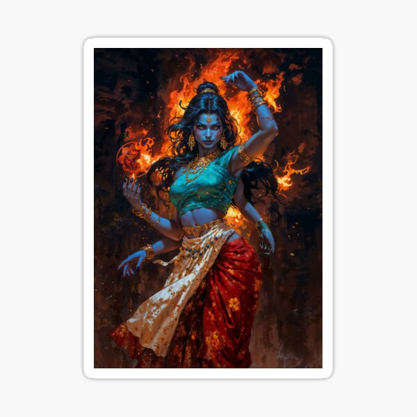Item preview, Night Mother of the Infinite Flame Goddess Kali designed and sold by AliceWhiteDF.