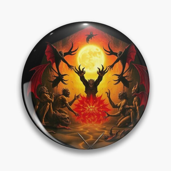 Item preview,  A Hellscape of biblical proportions cool Satanic artwork designed and sold by Vintage Designs +.