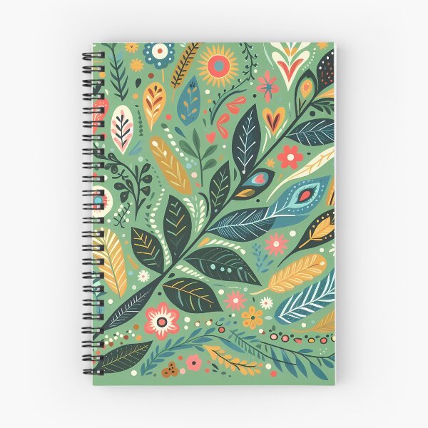 Item preview, Lush Jungle Botanic Pattern - Scandinavian Folk Art by heidiannemorris © designed and sold by FOLK ART FUSION by heidiannemorris.