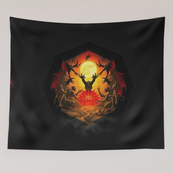 Item preview,  A Hellscape of biblical proportions cool Satanic artwork designed and sold by Vintage Designs +.