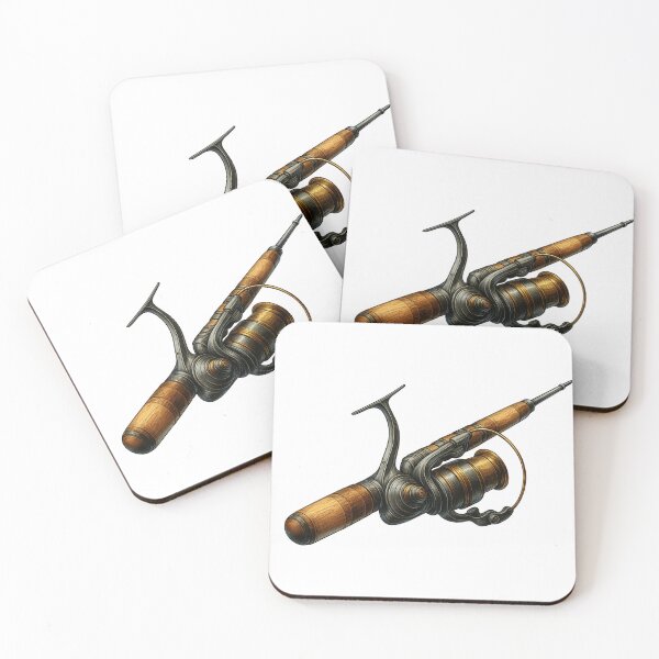 Item preview, Vintage Fishing Rod and Reel Illustration with Wood Detail designed and sold by haitrieuic96.