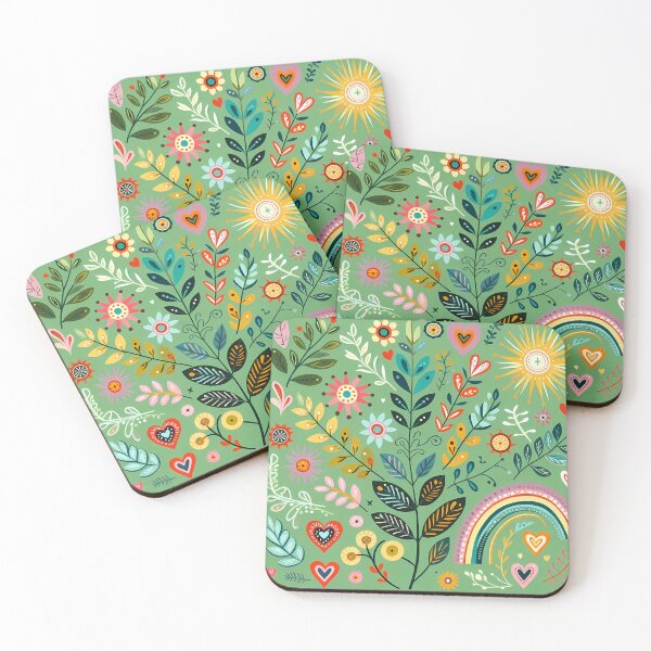 Item preview, Tropical Foliage Botanic Pattern - Scandinavian Folk Art by heidiannemorris © designed and sold by FOLK ART FUSION by heidiannemorris.