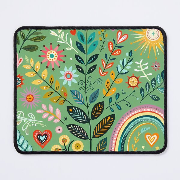 Item preview, Tropical Foliage Botanic Pattern - Scandinavian Folk Art by heidiannemorris © designed and sold by FOLK ART FUSION.