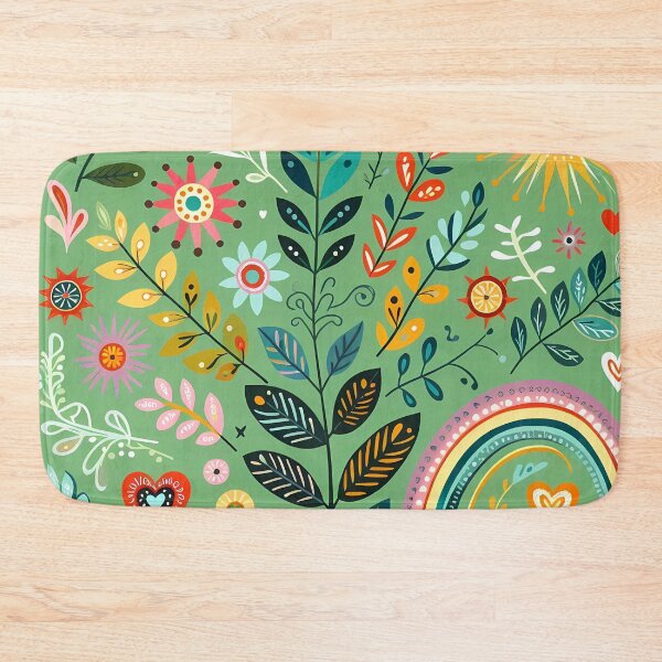 Item preview, Tropical Foliage Botanic Pattern - Scandinavian Folk Art by heidiannemorris © designed and sold by FOLK ART FUSION by heidiannemorris.
