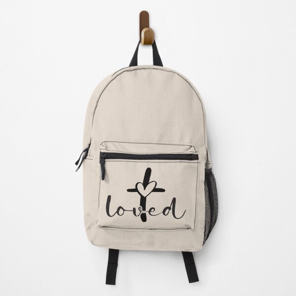 Item preview, Loved with heart and cross graphics designed and sold by simplydesignart.