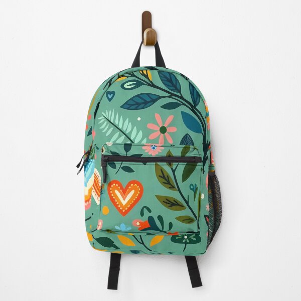 Item preview, Vibrant Jungle Leaves Pattern - Scandinavian Folk Art by heidiannemorris © designed and sold by FOLK ART FUSION by heidiannemorris.