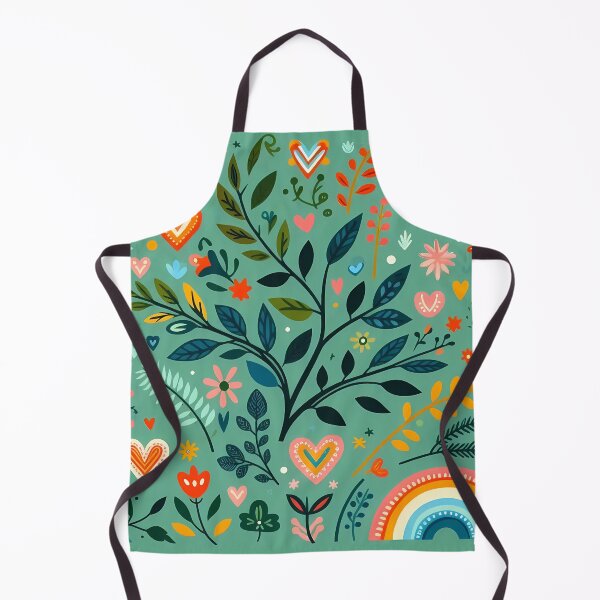 Item preview, Vibrant Jungle Leaves Pattern - Scandinavian Folk Art by heidiannemorris © designed and sold by FOLK ART FUSION by heidiannemorris.