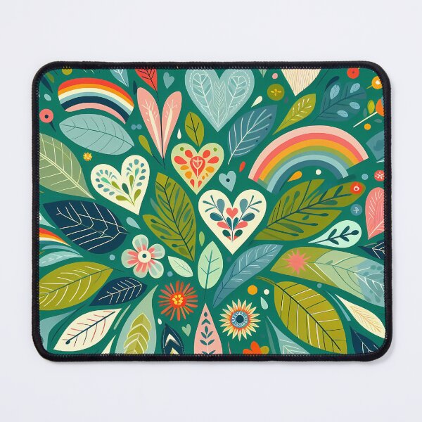 Item preview, Natural Jungle Botanic Pattern - Scandinavian Folk Art by heidiannemorris © designed and sold by FOLK ART FUSION by heidiannemorris.