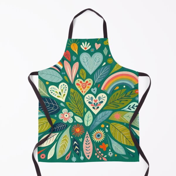 Item preview, Natural Jungle Botanic Pattern - Scandinavian Folk Art by heidiannemorris © designed and sold by FOLK ART FUSION by heidiannemorris.