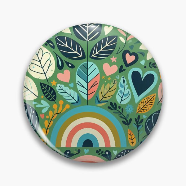 Item preview, Forest Jungle Leaf Pattern - Scandinavian Folk Art by heidiannemorris © designed and sold by FOLK ART FUSION by heidiannemorris.
