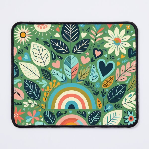 Item preview, Forest Jungle Leaf Pattern - Scandinavian Folk Art by heidiannemorris © designed and sold by FOLK ART FUSION by heidiannemorris.
