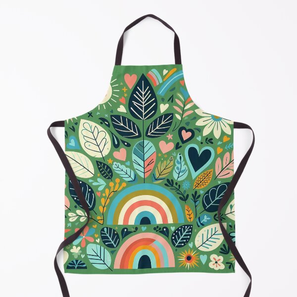 Item preview, Forest Jungle Leaf Pattern - Scandinavian Folk Art by heidiannemorris © designed and sold by FOLK ART FUSION by heidiannemorris.