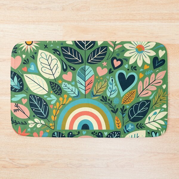 Item preview, Forest Jungle Leaf Pattern - Scandinavian Folk Art by heidiannemorris © designed and sold by FOLK ART FUSION by heidiannemorris.