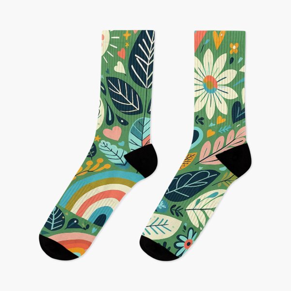 Item preview, Forest Jungle Leaf Pattern - Scandinavian Folk Art by heidiannemorris © designed and sold by FOLK ART FUSION by heidiannemorris.