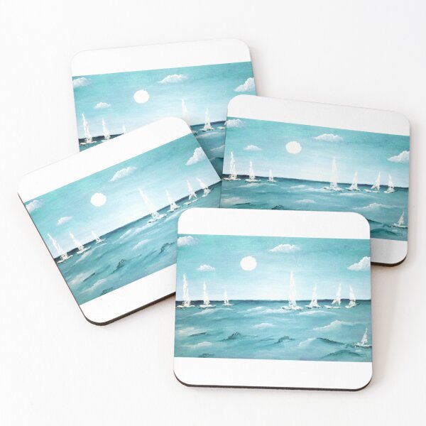 Item preview, hand painted minimal sea scape painting  designed and sold by Artania21.