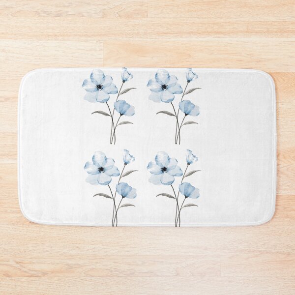 Item preview, Big flowers of blue color pattern designed and sold by DżodżoJoy.