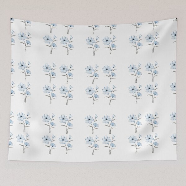 Item preview, Big flowers of blue color pattern designed and sold by DżodżoJoy.