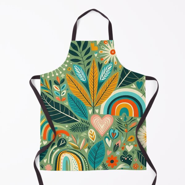 Artikelvorschau, Friedliches Dschungel-Pflanzenmuster – Skandinavische Volkskunst von heidiannemorris © entworfen und verkauft von FOLK ART FUSION by heidiannemorris.